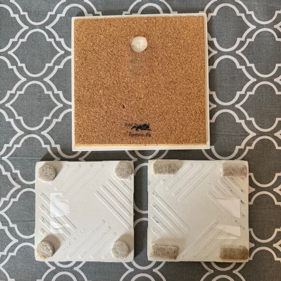 Set of ceramic tile coasters illustrations of St. Augustine Florida landmarks 3 - Picture 7 of 11